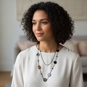 Elegant Black Beaded Necklace